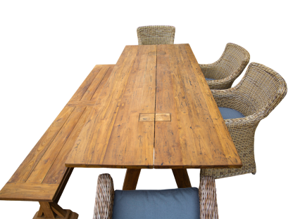 Knight’s 2.4m Table Bench Dining Set