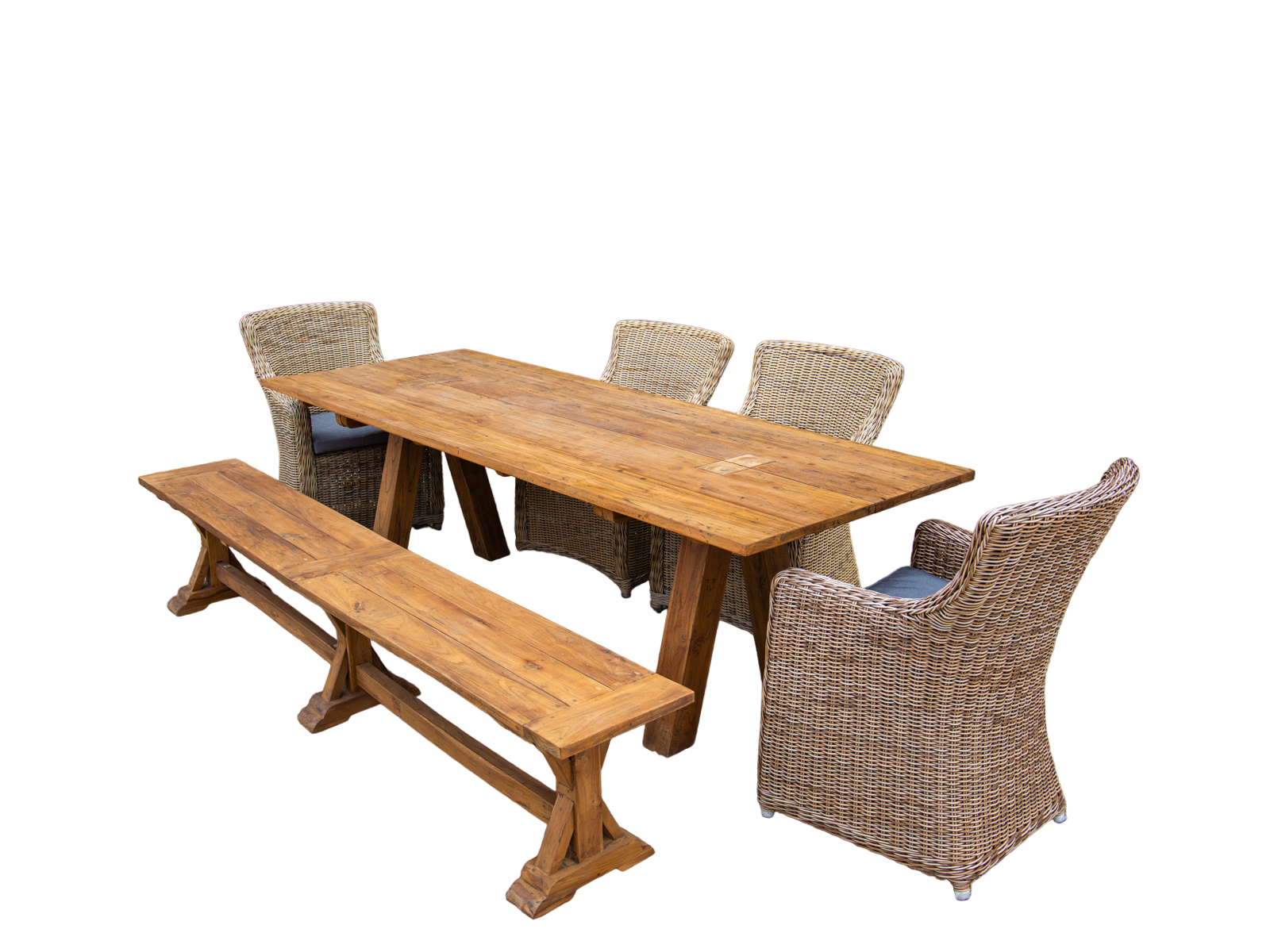 Knight’s 2.4m Table Bench Dining Set