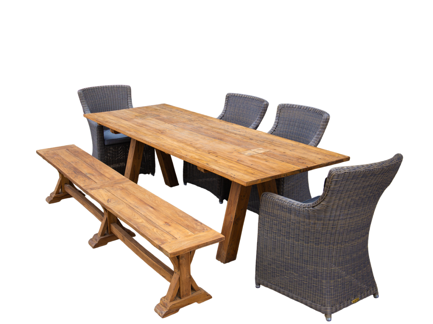 Knight’s 2.4m Table Bench Dining Set