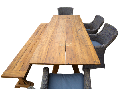 Knight’s 2.4m Table Bench Dining Set