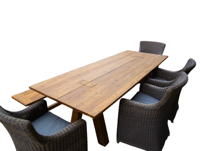Knight’s 2.4m Table Bench Dining Set