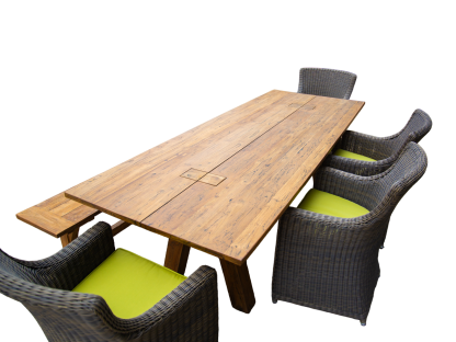 Knight’s 2.4m Table Bench Dining Set