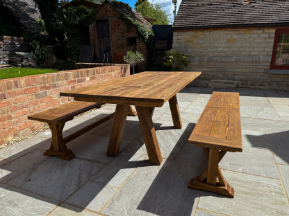 Knights Reclaimed Teak Dining Bench Set | 2m