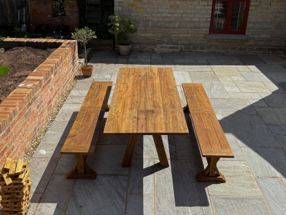 Knights Reclaimed Teak Dining Bench Set | 2m