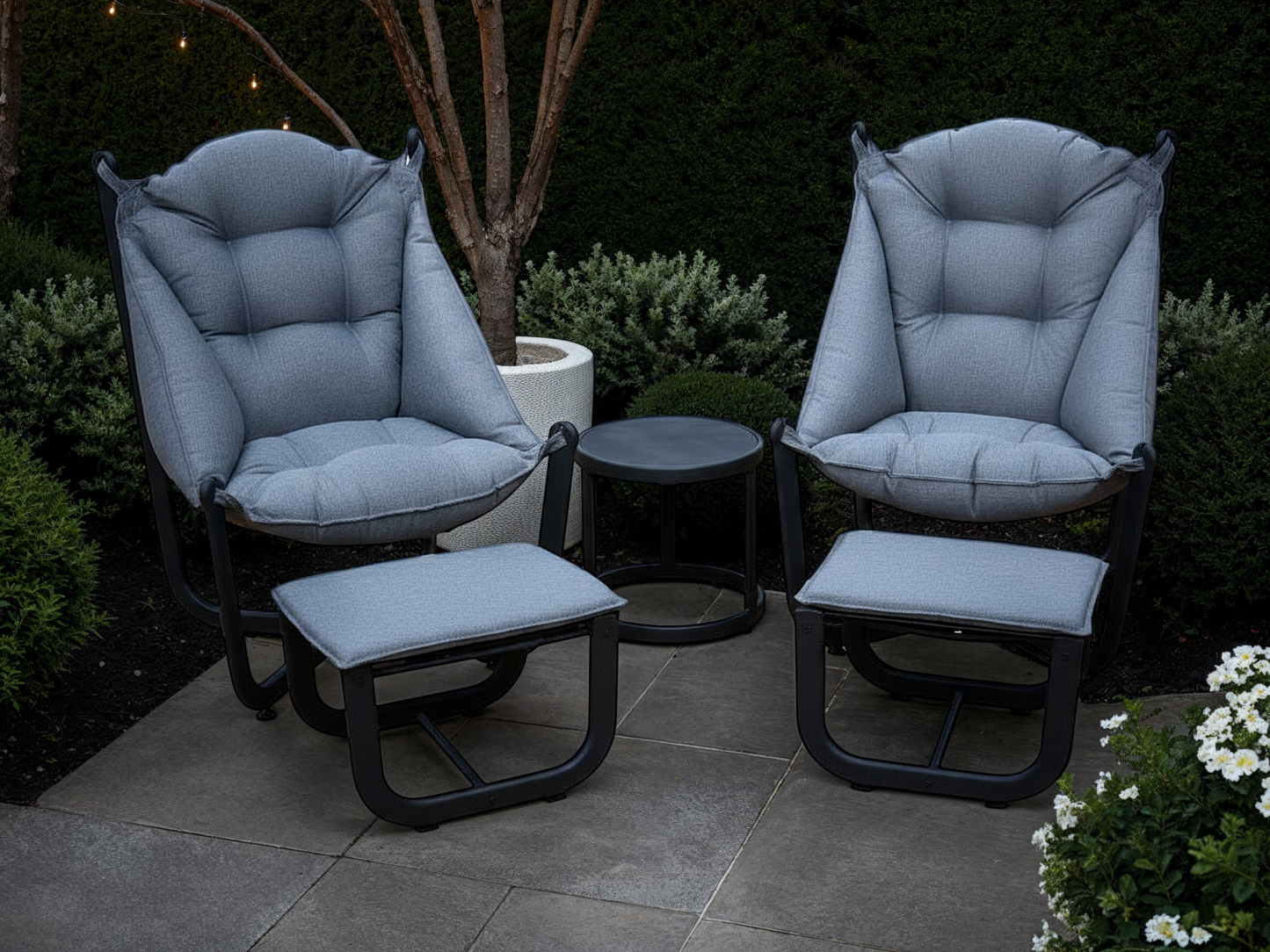 Koala 2 Chair Garden Lounge Set with Footstools & Table | GFC