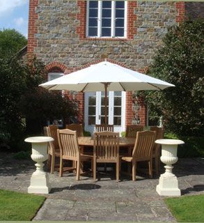 Malvern Teak 10 Chair Dining Set | FSC® Certified -Garden Furniture Centre-HighRange,Tables,Dining Set,Teak,Outdoor Dining,FSC®-{collection_title}