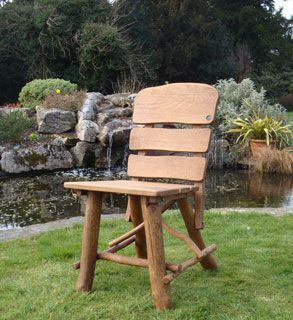 Oak Garden Chair-Garden Furniture Centre-LowRange,Under 100,Chair,Outdoor Furniture,Outdoor Dining-{collection_title}
