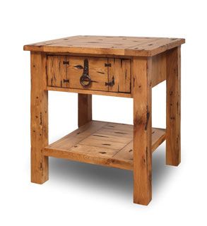 Rustic Oak Bedside Table