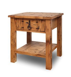 Rustic Oak Bedside Table