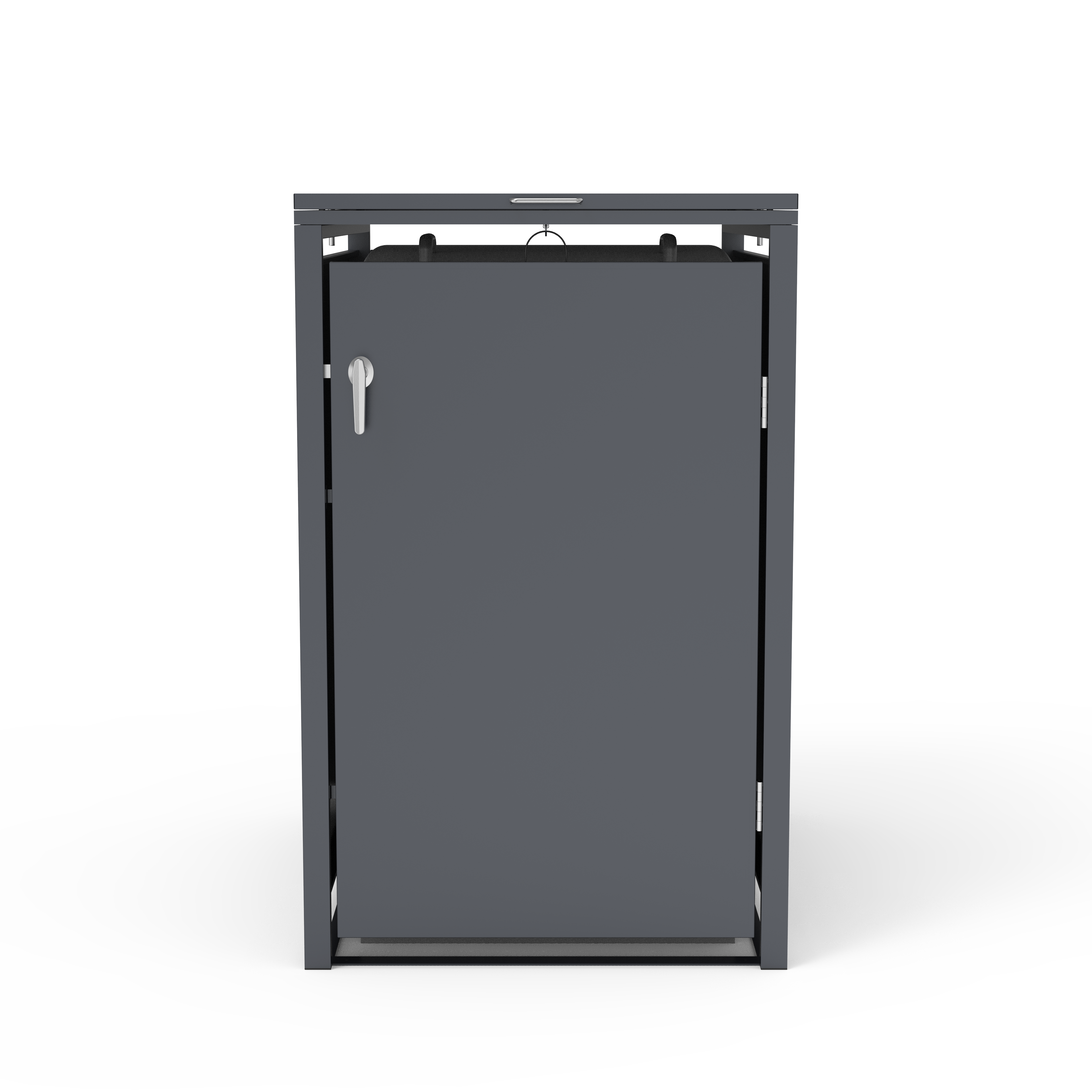 Anthracite 360L Solid Panel Single Wheelie Bin Cover