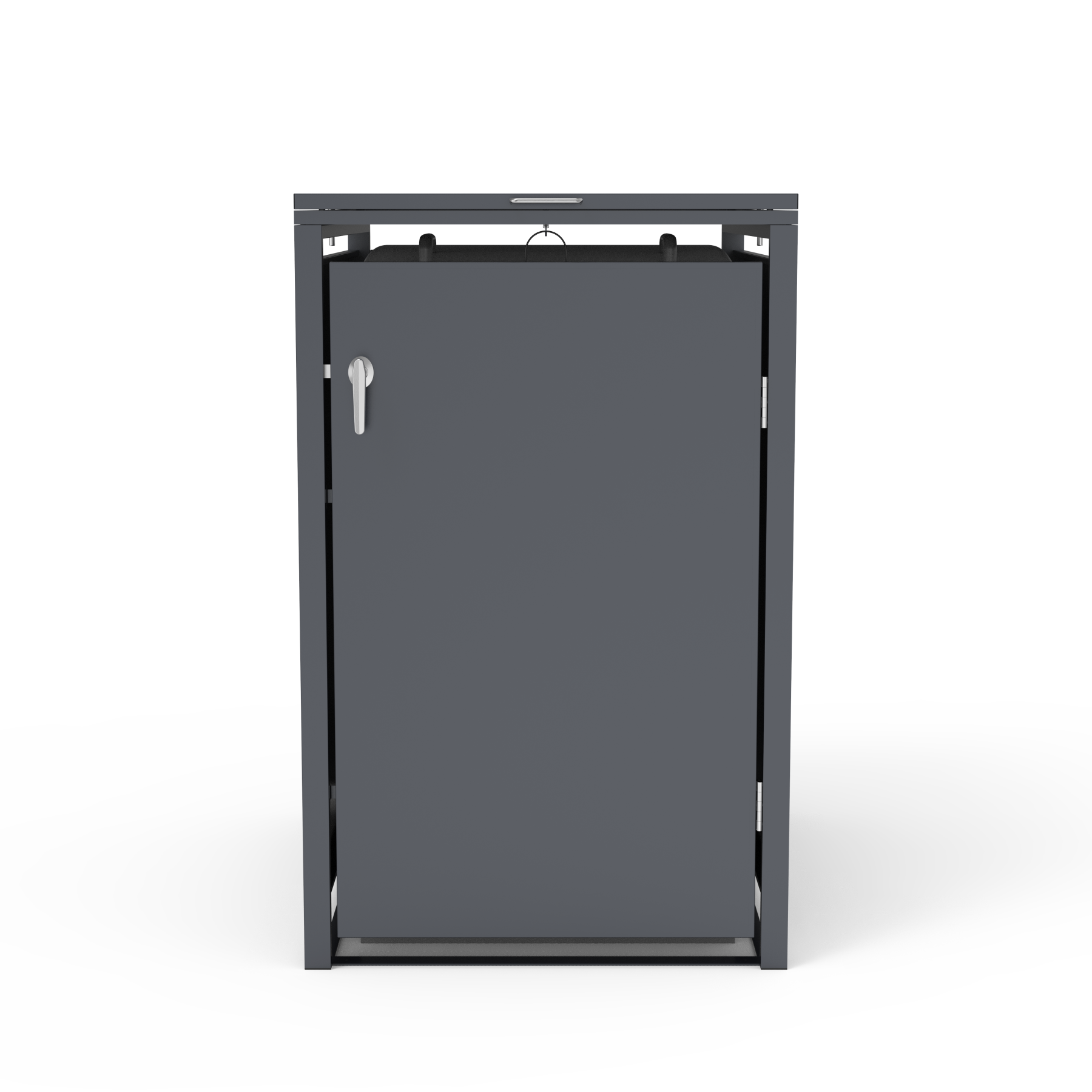 Anthracite 360L Solid Panel Single Wheelie Bin Storage-Garden Furniture Centre-MidInstock,instock,MidRange,Top Opening,Solid,Outdoor Storage,Accessories,Anthracite,Wheelie Bin Storage,Wheelie Bin Covers,single-{collection_title}
