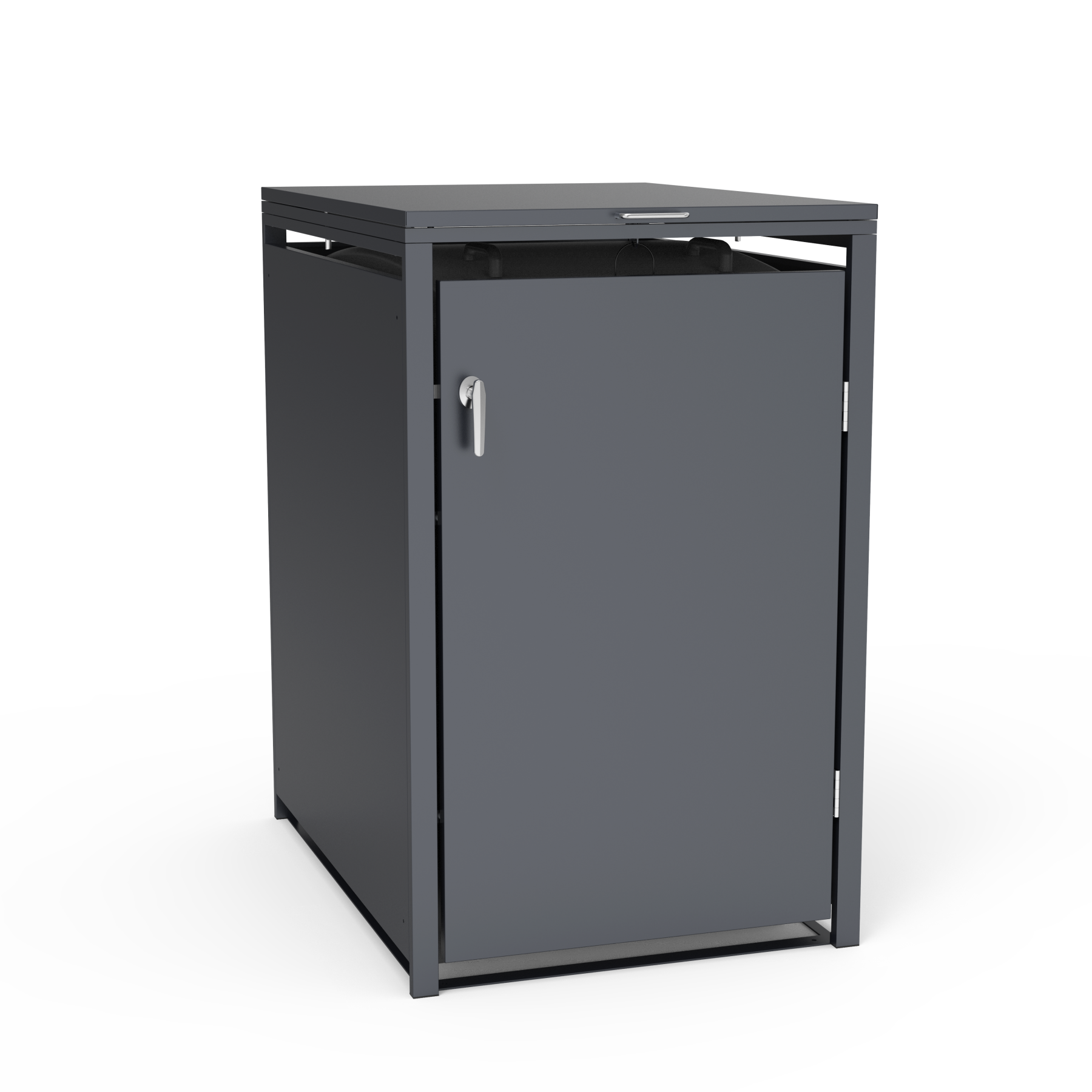 Anthracite 360L Solid Panel Single Wheelie Bin Storage-Garden Furniture Centre-MidInstock,instock,MidRange,Top Opening,Solid,Outdoor Storage,Accessories,Anthracite,Wheelie Bin Storage,Wheelie Bin Covers,single-{collection_title}