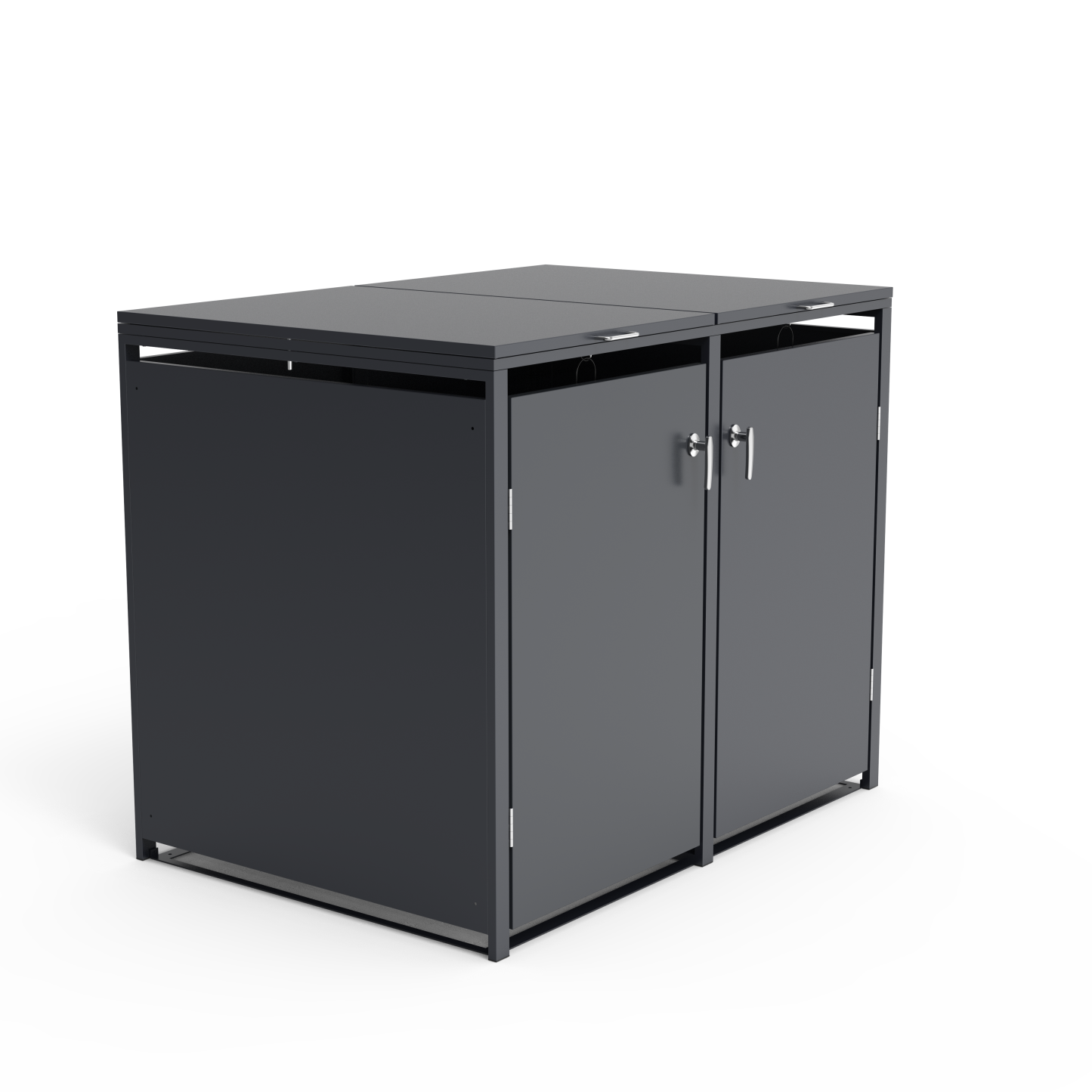 Anthracite 360L Double Panel Single Wheelie Bin Cover