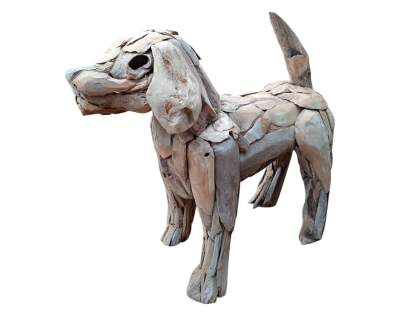 Labrador Wooden Dog Statue