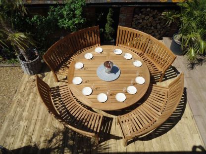 Malvern Curved Bench Set | FSC® Certified