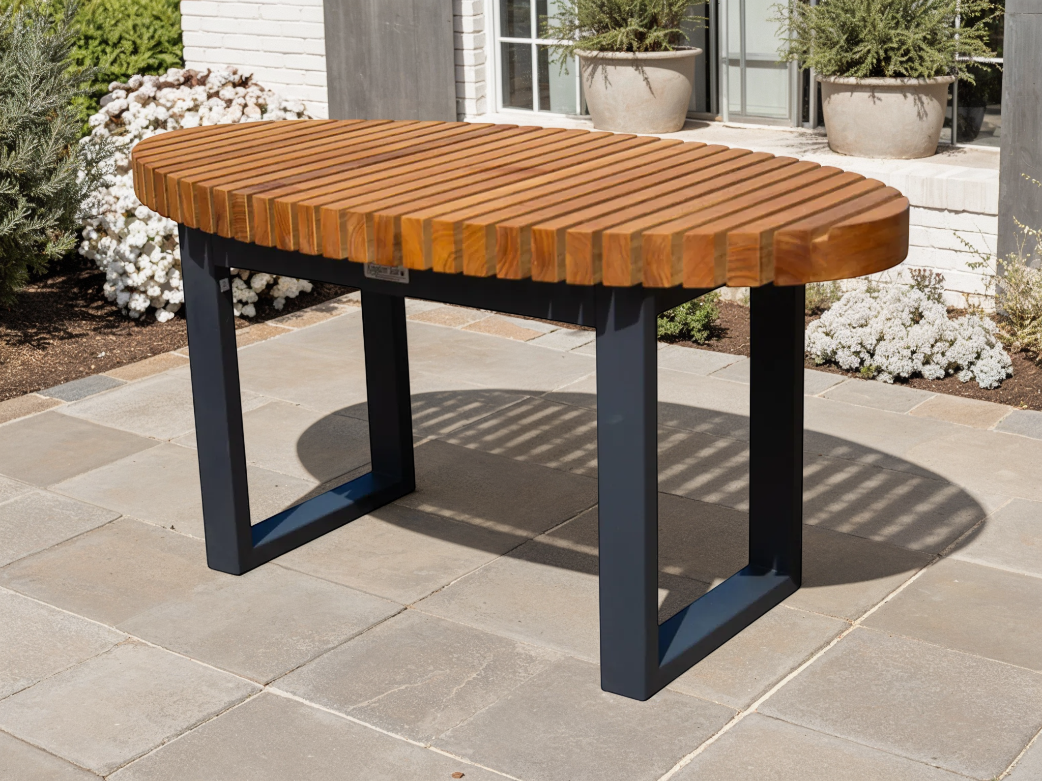 Mandalay Curved Backless Bench | FSC® Certified-Garden Furniture Centre-MidInstock,instock,MidRange,Backless,Outdoor Furniture,Teak Garden Furniture,Benches,FSC®,Teak Benches Benches,Tree Benches,Curved Benches,Teak,Teak Benches-{collection_title}