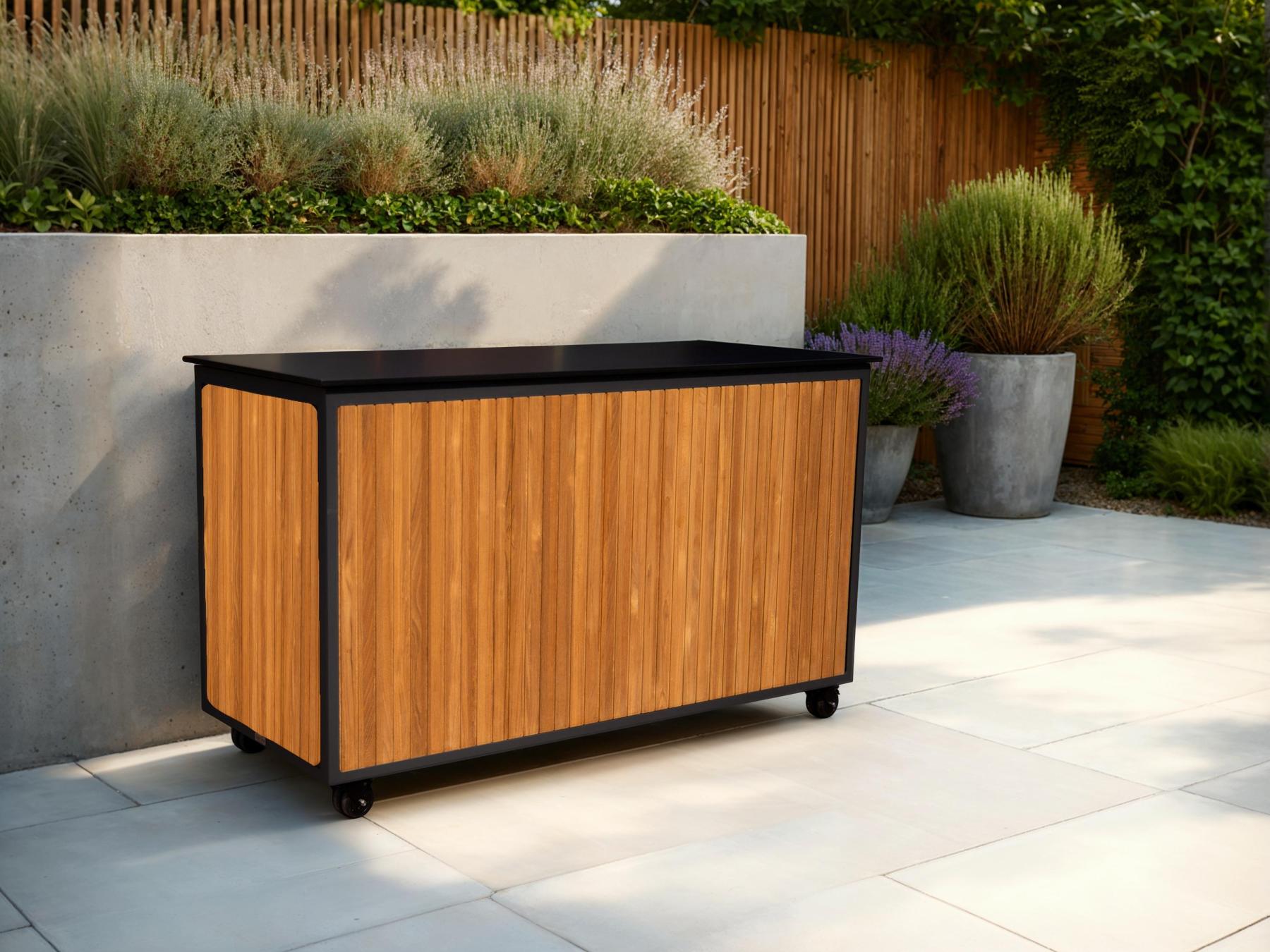 Mandalay Teak Cushion Box | FSC® -Garden Furniture Centre-HighRange,Outdoor Storage,Outdoor Cushions,Cushions,Scatter Cushion,Accessories-{collection_title}