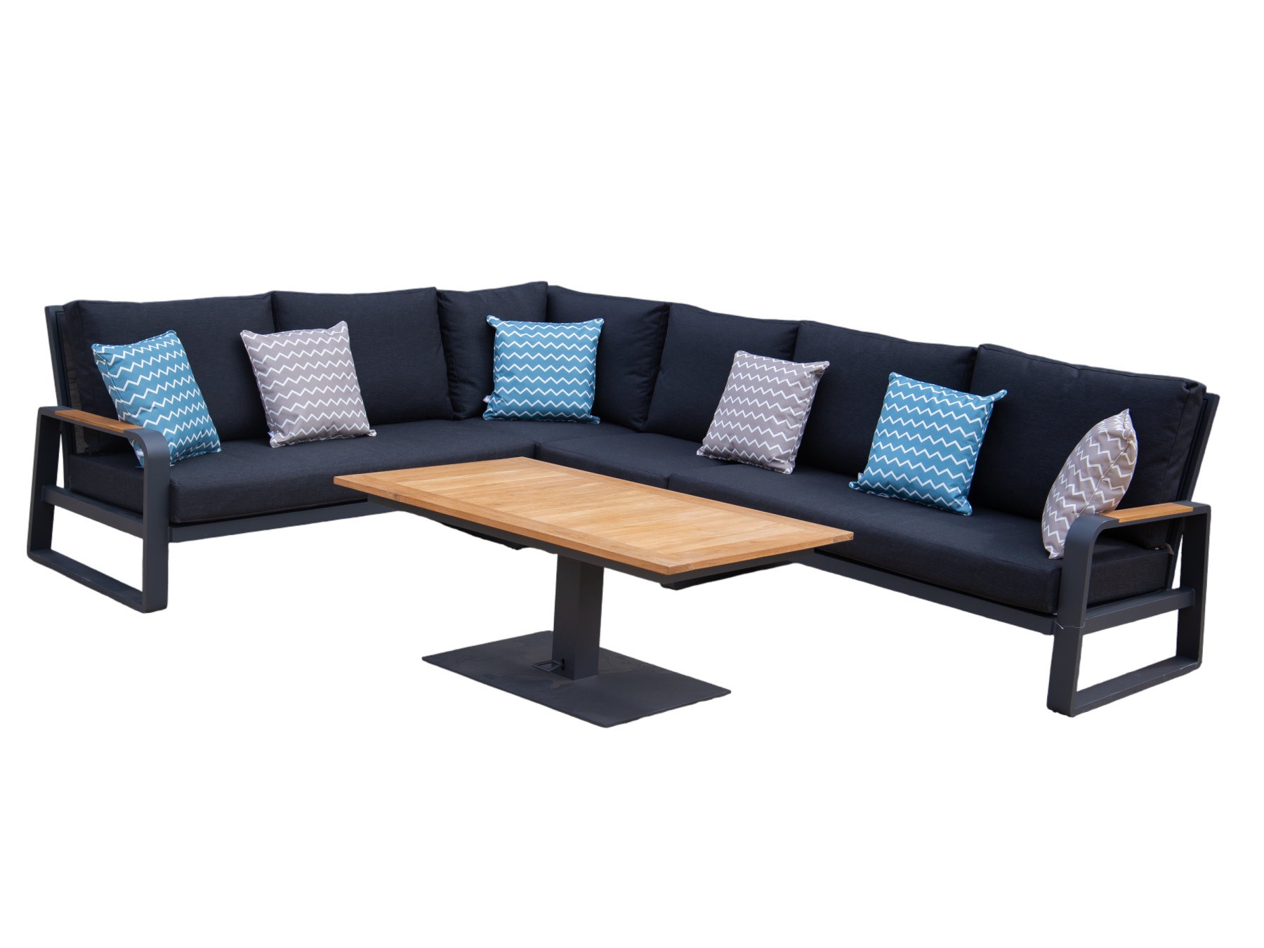 Miami Corner Unit | LIFE Range-Garden Furniture Centre-HighRange,Outdoor Lounging,Tables,Outdoor Furniture,Metal Furniture,Corner Lounge Units,Life Range,Teak,Metal,Teak Sets,Metal Sets-{collection_title}