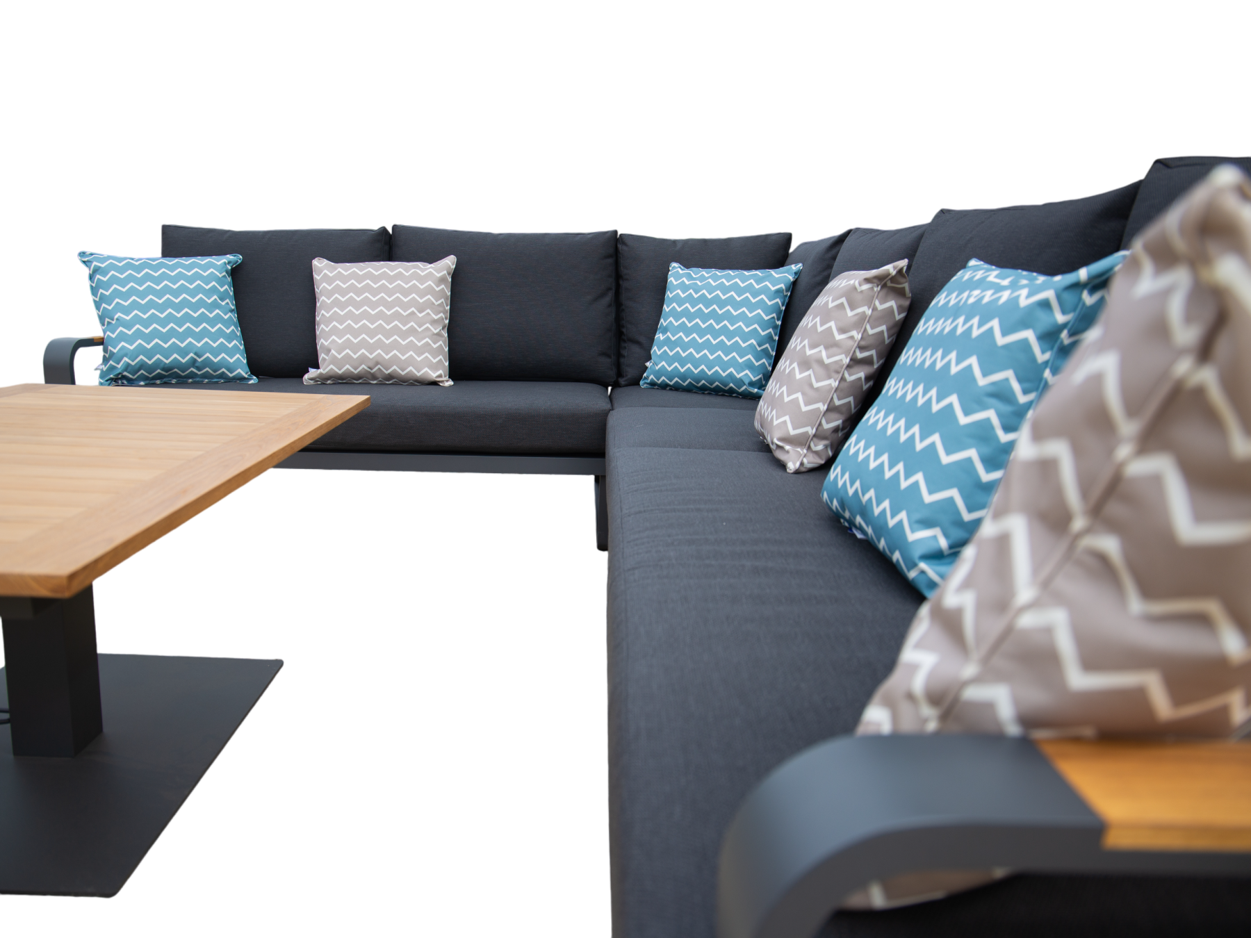 Miami Corner Unit | LIFE Range-Garden Furniture Centre-HighRange,Outdoor Lounging,Tables,Outdoor Furniture,Metal Furniture,Corner Lounge Units,Life Range,Teak,Metal,Teak Sets,Metal Sets-{collection_title}