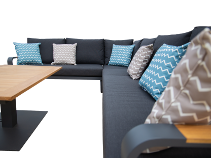 Miami Corner Unit | LIFE Range-Garden Furniture Centre-HighRange,Outdoor Lounging,Tables,Outdoor Furniture,Metal Furniture,Corner Lounge Units,Life Range,Teak,Metal,Teak Sets,Metal Sets-{collection_title}