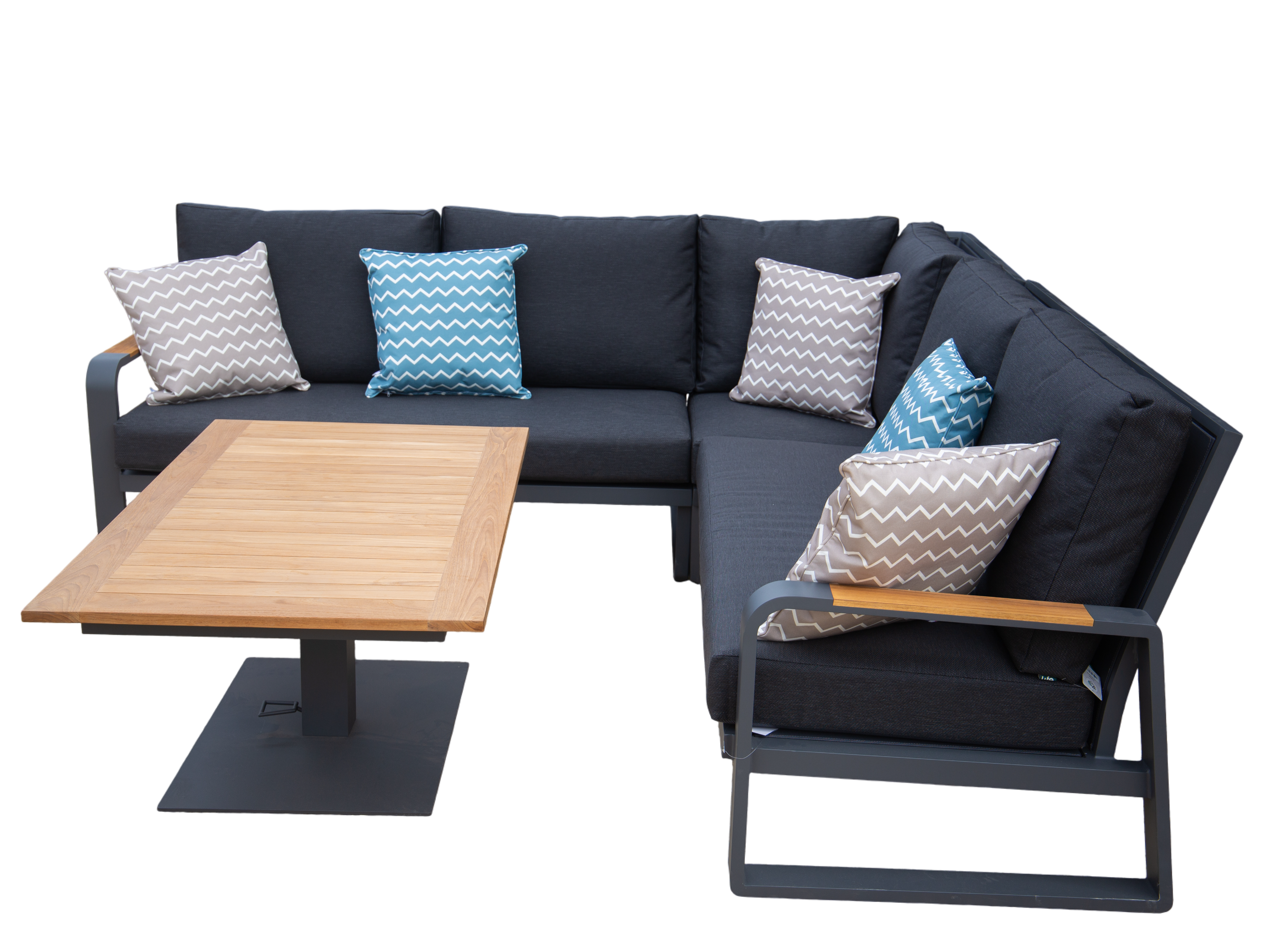 Miami Corner Unit | LIFE Range-Garden Furniture Centre-HighRange,Outdoor Lounging,Tables,Outdoor Furniture,Metal Furniture,Corner Lounge Units,Life Range,Teak,Metal,Teak Sets,Metal Sets-{collection_title}