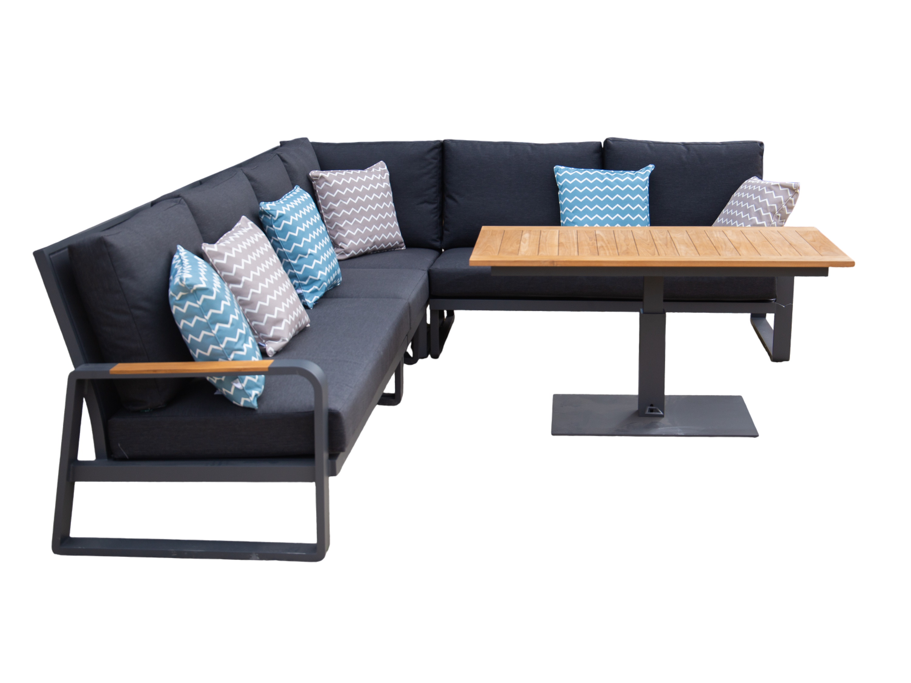 Miami Corner Unit | LIFE Range-Garden Furniture Centre-HighRange,Outdoor Lounging,Tables,Outdoor Furniture,Metal Furniture,Corner Lounge Units,Life Range,Teak,Metal,Teak Sets,Metal Sets-{collection_title}