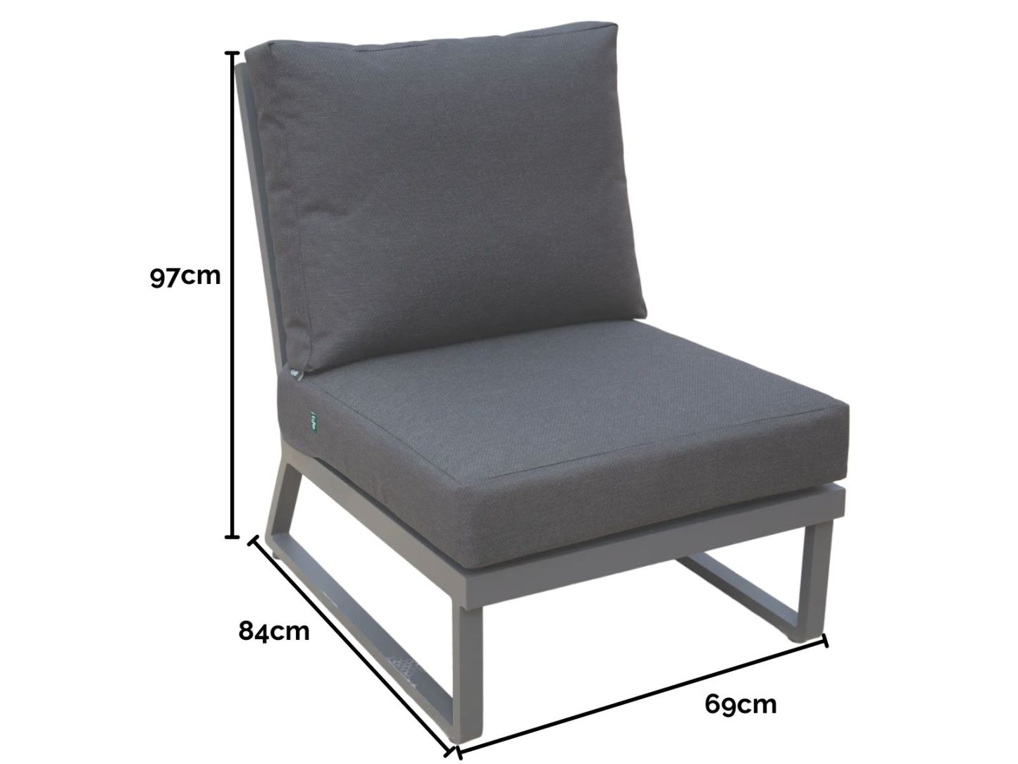 Extension Piece | Miami-Garden Furniture Centre-Anthracite,Metal Sofas,Sofa,Outdoor Furniture,Corner Lounge Units,Outdoor Lounging-{collection_title}