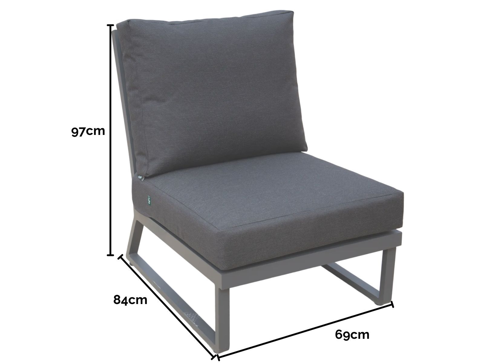 Extension Piece | Miami-Garden Furniture Centre-Anthracite,Metal Sofas,Sofa,Outdoor Furniture,Corner Lounge Units,Outdoor Lounging-{collection_title}