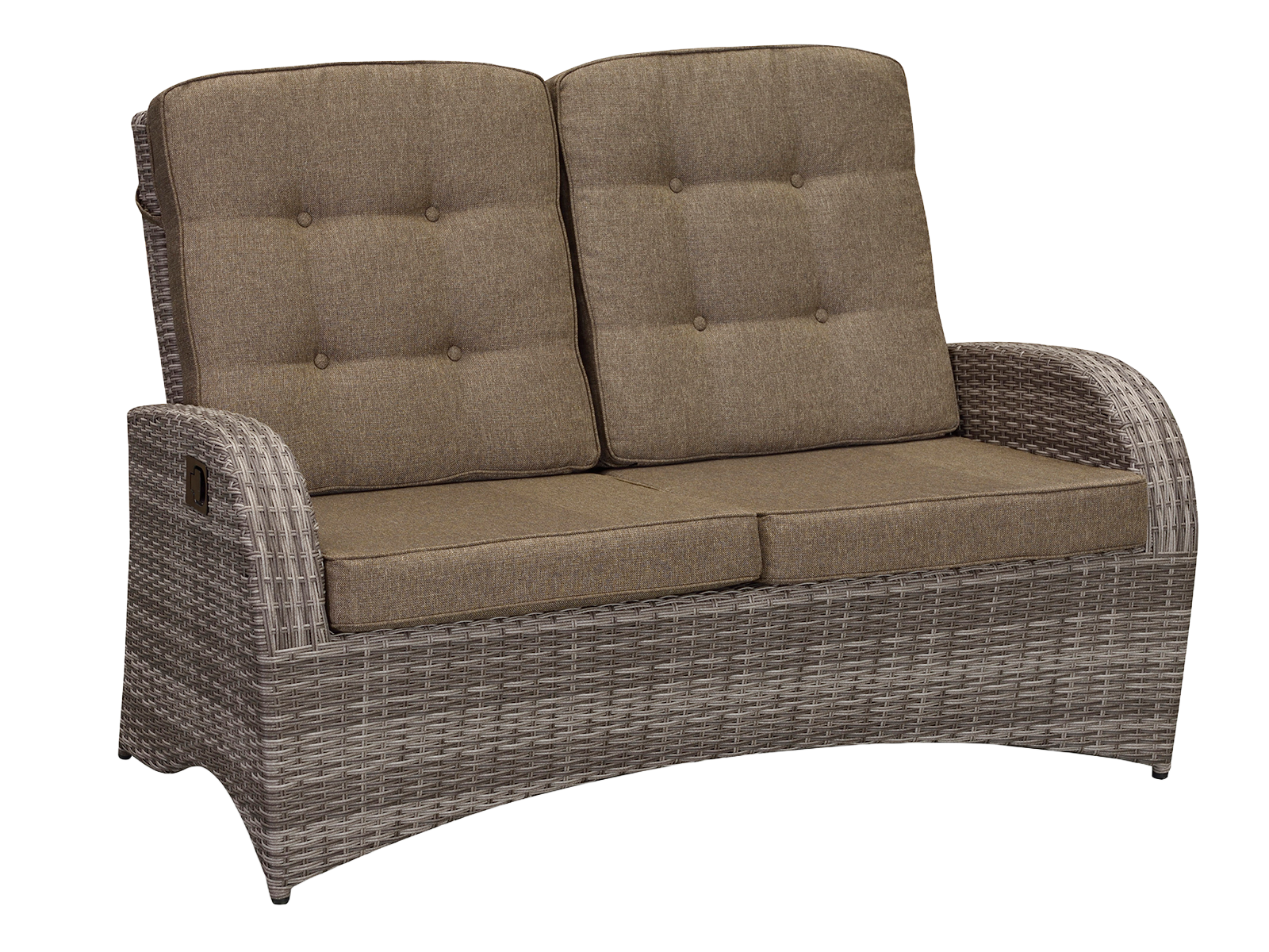 Monte Carlo 5 Piece Rattan Garden Sofa Set with Gas Fire Pit Table