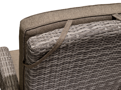 Monte Carlo 5 Piece Rattan Garden Sofa Set with Gas Fire Pit Table