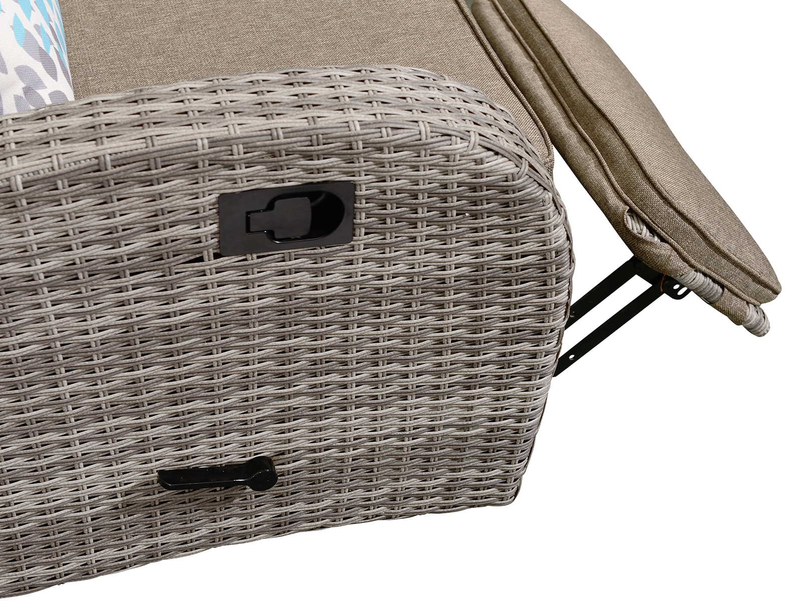 Monte Carlo 5 Piece Rattan Garden Sofa Set with Gas Fire Pit Table