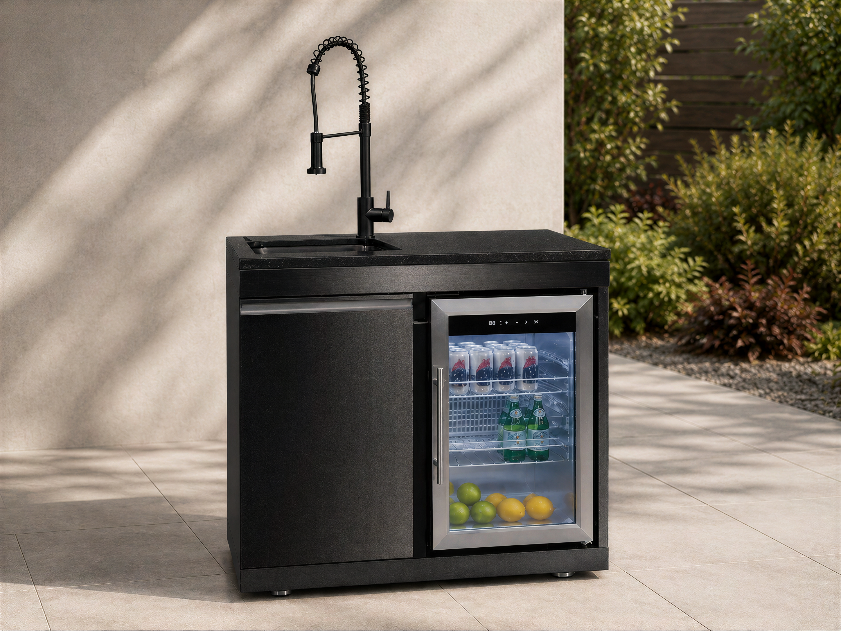 Premium Outdoor Kitchen Sink and Fridge Unit | Oasis Range