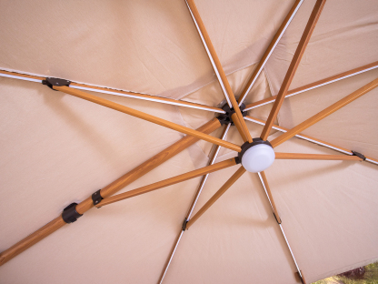 Pisa 3M Square Cantilever Parasol with LED Lights