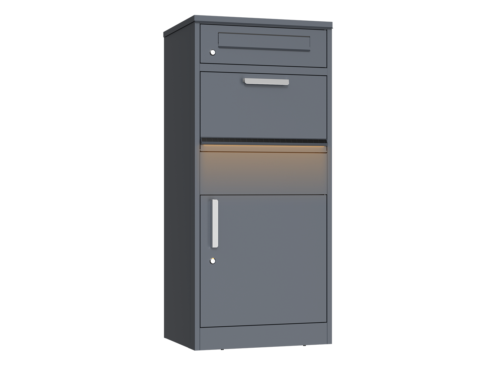 Anthracite Parcel And Letter Box | Intergrated Light