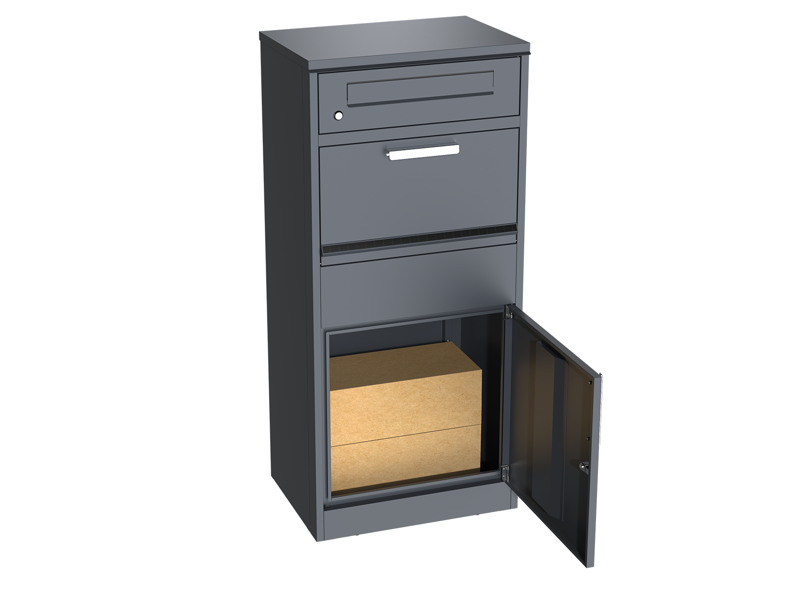 Anthracite Parcel And Letter Box | Intergrated Light