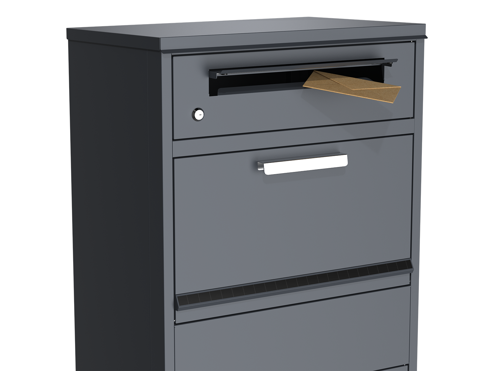 Anthracite Parcel And Letter Box | Intergrated Light