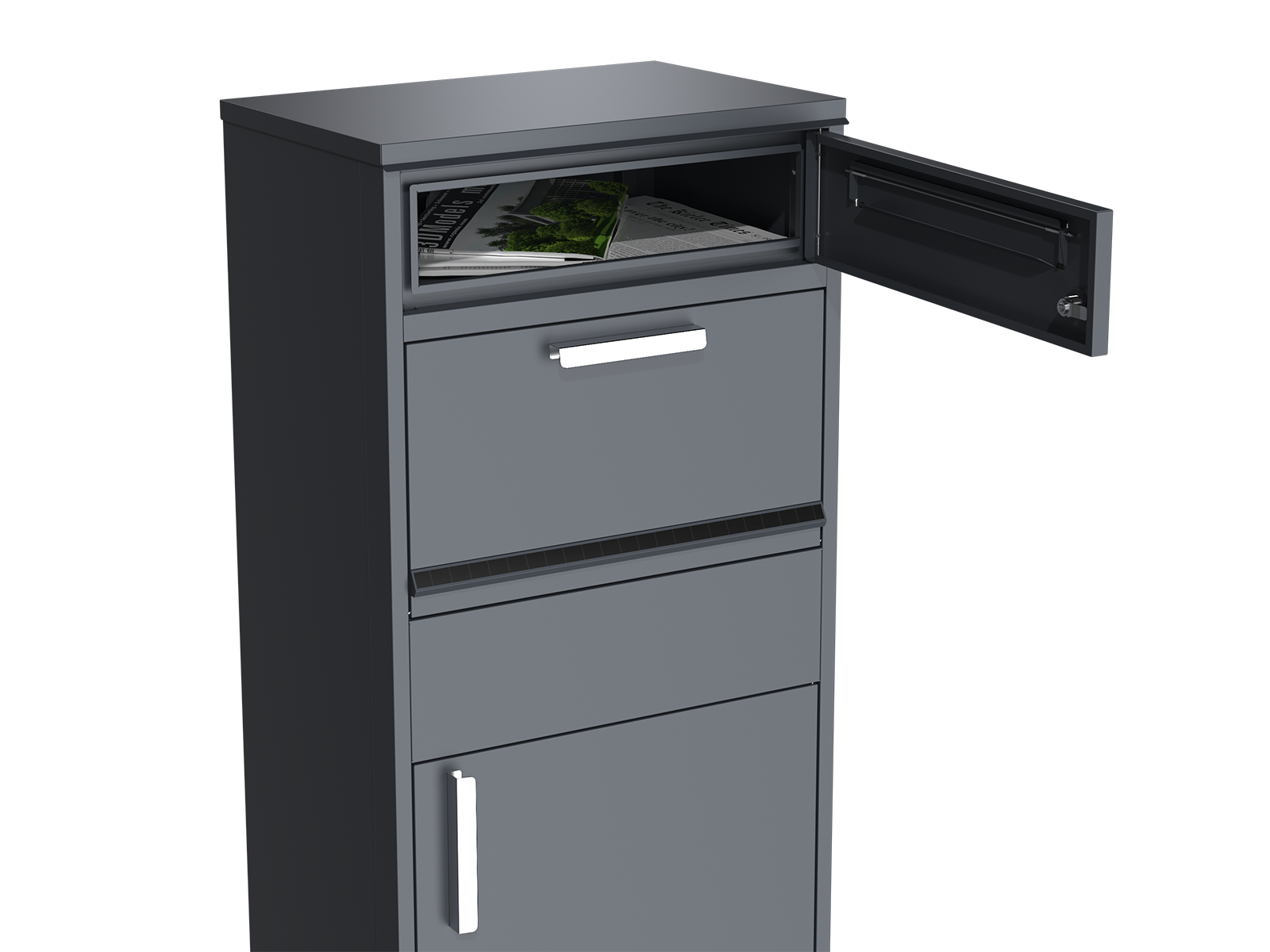 Anthracite Parcel And Letter Box | Intergrated Light