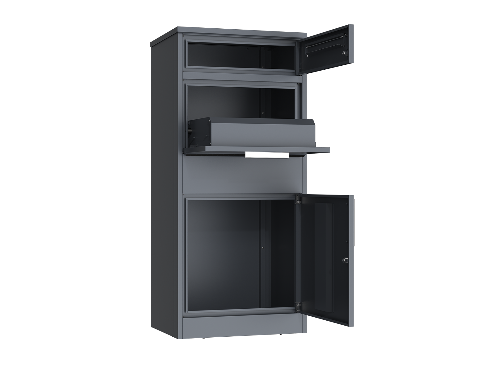 Anthracite Parcel And Letter Box | Intergrated Light
