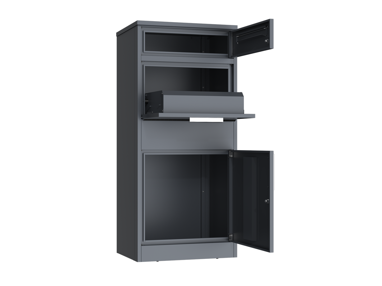 Anthracite Parcel And Letter Box | Intergrated Light