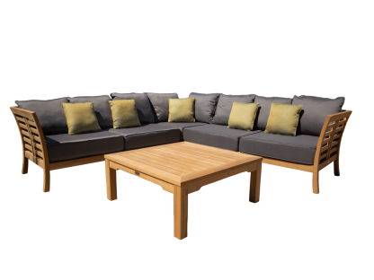 Paris Teak Corner Unit | FSC® Certified-Garden Furniture Centre-HighRange,img,Corner Lounge Units,Outdoor Furniture,Teak Garden Furniture,FSC®,Teak,Teak Sets,Teak Sofas,Showroom on Display-{collection_title}