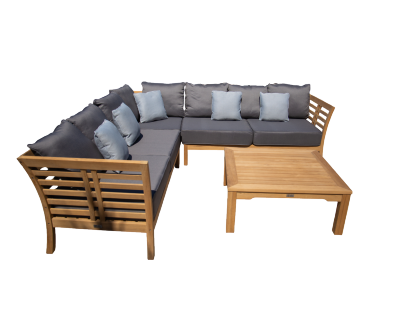 Paris Teak Corner Unit | FSC® Certified-Garden Furniture Centre-HighRange,img,Corner Lounge Units,Outdoor Furniture,Teak Garden Furniture,FSC®,Teak,Teak Sets,Teak Sofas,Showroom on Display-{collection_title}