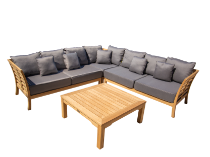Paris Teak Corner Unit | FSC® Certified-Garden Furniture Centre-HighRange,img,Corner Lounge Units,Outdoor Furniture,Teak Garden Furniture,FSC®,Teak,Teak Sets,Teak Sofas,Showroom on Display-{collection_title}