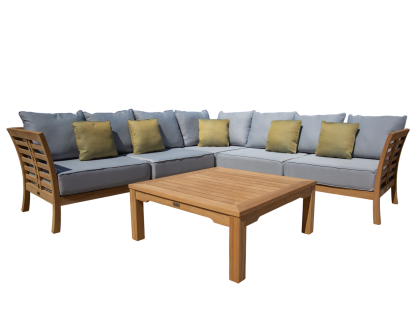 Paris Teak Corner Unit | FSC® Certified-Garden Furniture Centre-HighRange,img,Corner Lounge Units,Outdoor Furniture,Teak Garden Furniture,FSC®,Teak,Teak Sets,Teak Sofas,Showroom on Display-{collection_title}