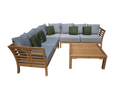 Paris Teak Corner Unit | FSC® Certified-Garden Furniture Centre-HighRange,img,Corner Lounge Units,Outdoor Furniture,Teak Garden Furniture,FSC®,Teak,Teak Sets,Teak Sofas,Showroom on Display-{collection_title}