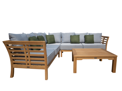 Paris Teak Corner Unit | FSC® Certified-Garden Furniture Centre-HighRange,img,Corner Lounge Units,Outdoor Furniture,Teak Garden Furniture,FSC®,Teak,Teak Sets,Teak Sofas,Showroom on Display-{collection_title}