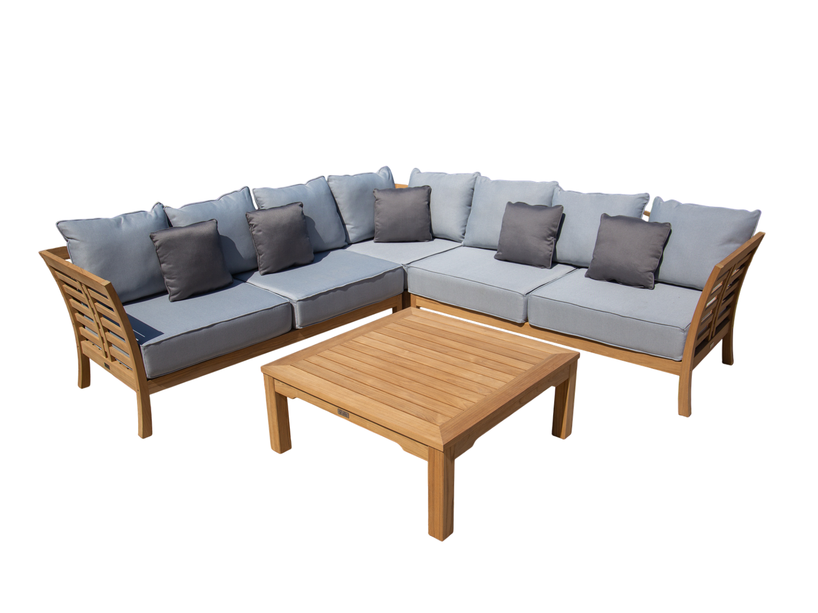 Paris Teak Corner Unit | FSC® Certified-Garden Furniture Centre-HighRange,img,Corner Lounge Units,Outdoor Furniture,Teak Garden Furniture,FSC®,Teak,Teak Sets,Teak Sofas,Showroom on Display-{collection_title}