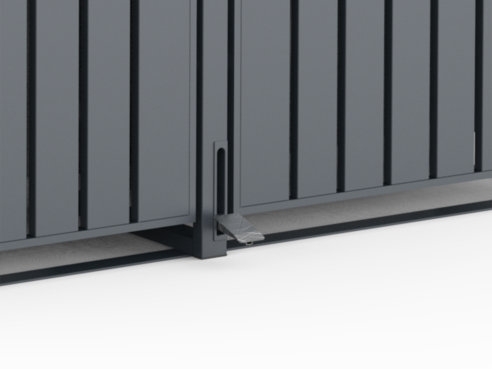 Anthracite Galvanized Steel Wheelie Bin Cover Pedal Opening | Double