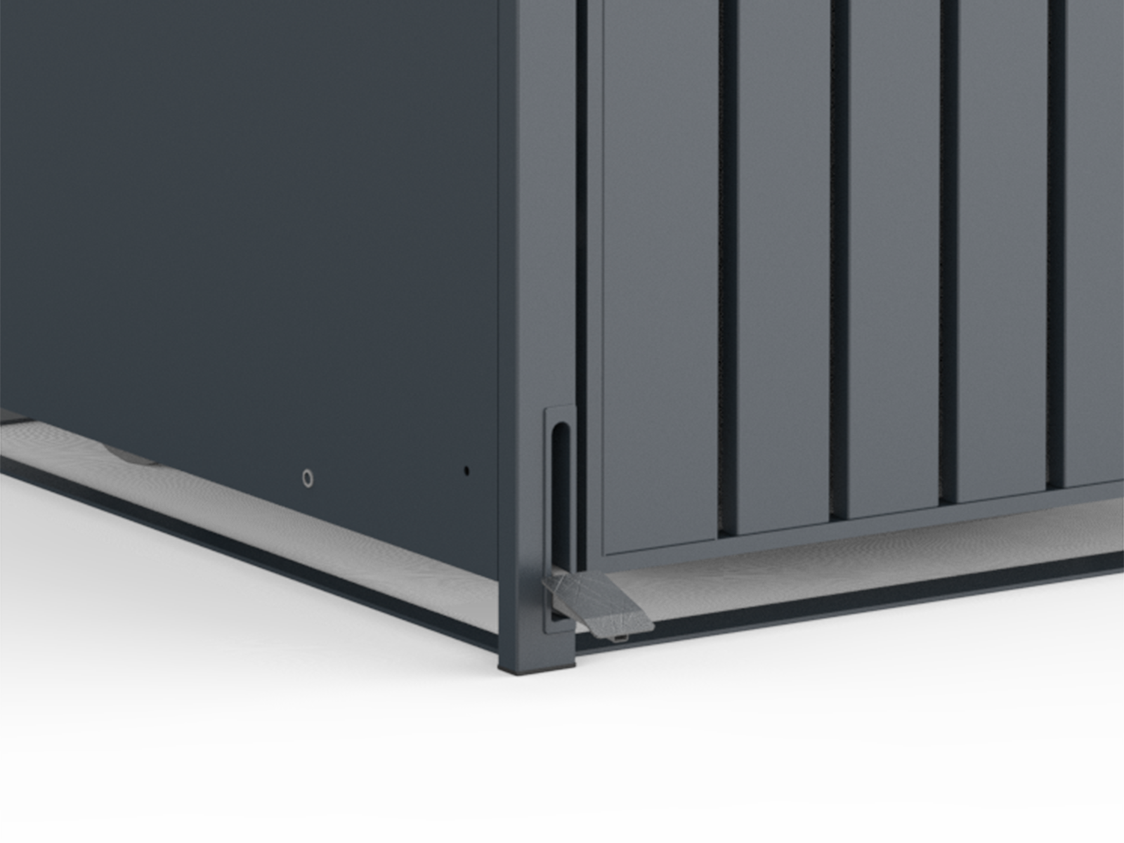 Anthracite Galvanized Steel Wheelie Bin Cover Pedal Opening | Single