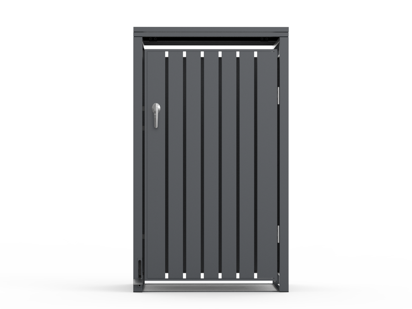 Anthracite Galvanized Steel Wheelie Bin Cover Pedal Opening | Single