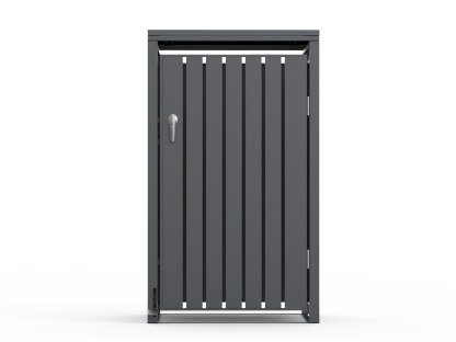 Anthracite Galvanized Steel Wheelie Bin Cover Pedal Opening | Single